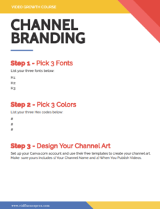Channel Branding Worksheet