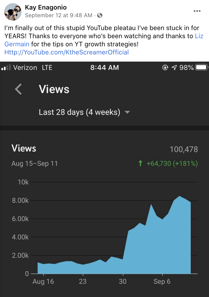 YouTube Growth Course Results